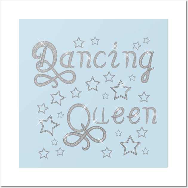 Dancing queen-Silver Wall Art by ElleNico Art & Design